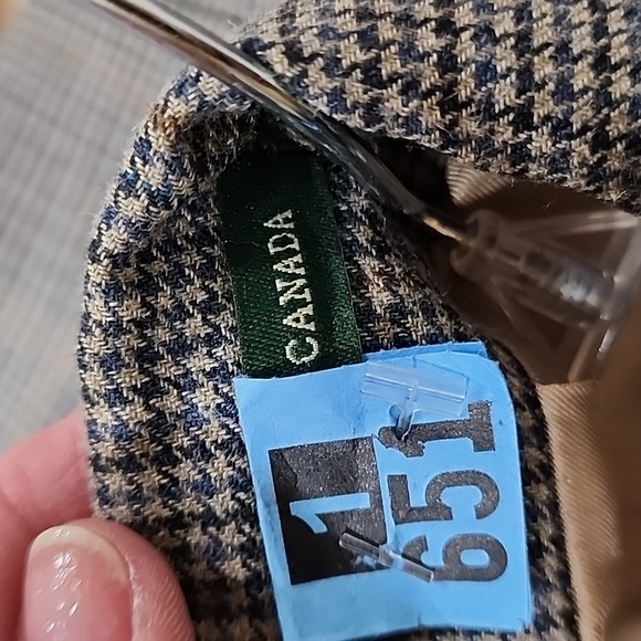 Ralph Lauren Suit Jacket 2 Button Wool/Silk Blazer Houndstooth Coat size 44R - Picture 10 of 12